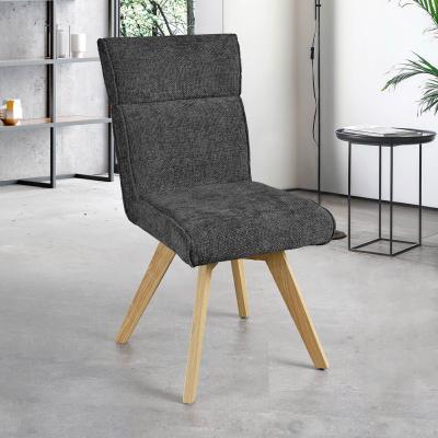 CHAISE ARTHEMIS ANTHRACITE PIEDS BOIS