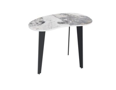 BOUT DE CANAPE SILVERSTONE MARBRE CALCATTA PIEDS PLEINS