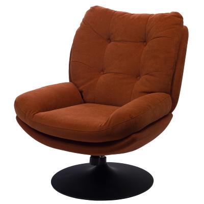 Fauteuil Marjorie - Tissu Orange & Pied Noir