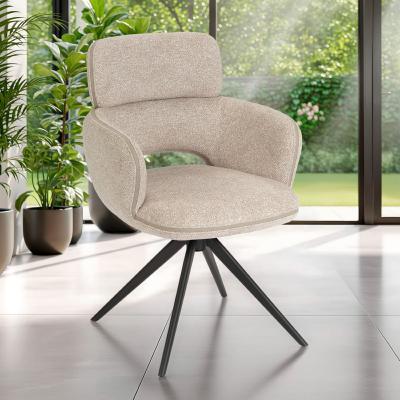 CHAISE CECILE AVEC ACCOUDOIRS BEIGE
