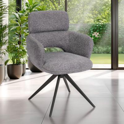CHAISE CECILE AVEC ACCOUDOIRS GRIS PERLE