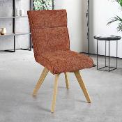 CHAISE ARTHEMIS CUIVRE PIEDS BOIS