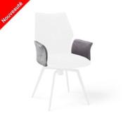 CHAISE PALOMA AVEC ACCOUDOIRS  GRIS SOURIS  