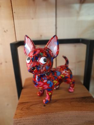 POMME PIDOU CHIHUAHUA CRUZ ROUGE PM MOTIF COEURS