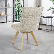 CHAISE ARTHEMIS BEIGE PIEDS BOIS
