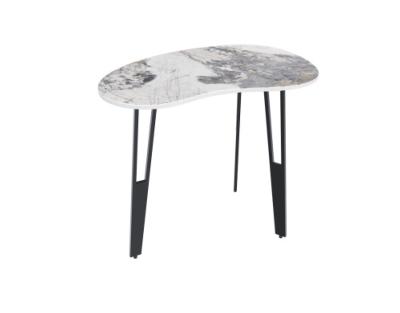 BOUT DE CANAPE SILVERSTONE MARBRE CALCATTA PIEDS AJOURES