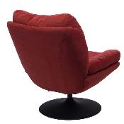 Fauteuil Marjorie - Tissu Terracotta & Pied Noir