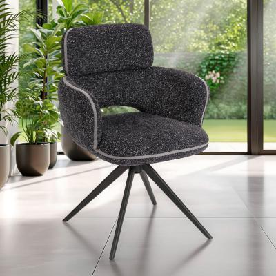 CHAISE CECILE AVEC ACCOUDOIRS ANTHRACITE