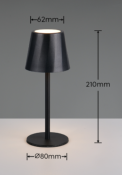 LAMPE DE TABLE RECHARGEABLE DIAZ NOIRE