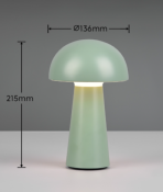 LAMPE DE TABLE RECHARGEABLE LENNON PISTACHE