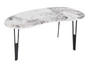 TABLE BASSE SILVERSTONE MARBRE CALCATTA PIEDS AJOURES