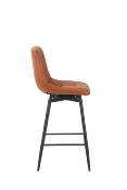 CHAISE HAUTE OSLO PIVOTANTE MICROFIBRE COGNAC