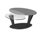 TABLE BASSE OVALIA MAILLE ACIER 