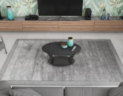 TABLE BASSE OVALIA CERAMIQUE TITANE