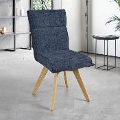 CHAISE ARTHEMIS BLEU PIEDS BOIS