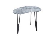 BOUT DE CANAPE SILVERSTONE MARBRE ONYX BLEU PIEDS AJOURES 