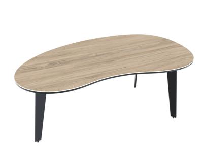 TABLE BASSE SILVERSTONE CERAMIQUE CHENE CLAIR PIEDS PLEINS 