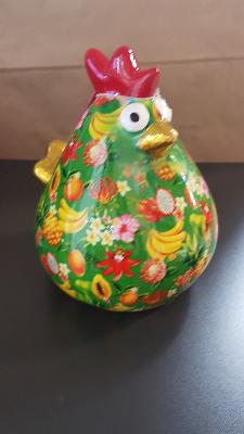 POMME PIDOU POULE MATILDA VERTE PM MOTIF  FRUITS