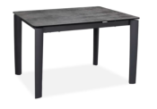 TABLE DE REPAS JAMES CERAMIQUE GRIS NUANCE 120x90x90cm