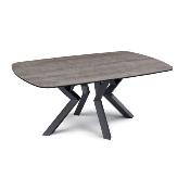 TABLE BASSE TONNEAU KANSAS CERAMIQUE GRIS NUANCE