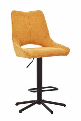 CHAISE DE BAR STORMY JAUNE PIVOTANTE SUR PISTON