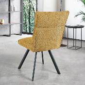 CHAISE ARTHEMIS JAUNE PIEDS METAL