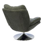 Fauteuil Marjorie - Tissu Vert & Pied Chromé