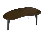 TABLE BASSE SILVERSTONE CERAMIQUE ACIER PIEDS PLEINS