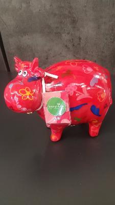 POMME PIDOU VACHE BELLA ROUGE PM MOTIF FLEURS